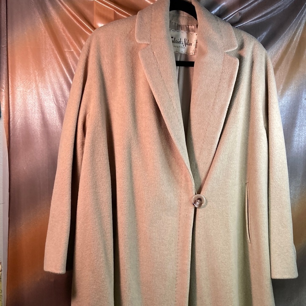 Ac‎ Estate. Vintage 1950 camel wool swing coat 44” chest 54” waist B200